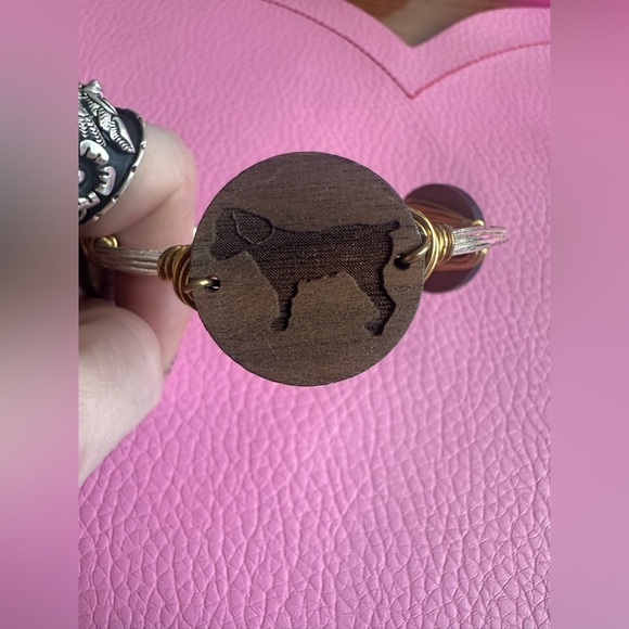 Boykin Spaniel Wood and Metal Bangle Bracelet - Picture 3 of 7